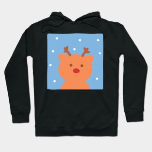 Cute Christmas Reindeer with Snow Hoodie